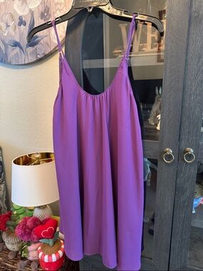 LoveShackFancy Deep Purple Mini Dress